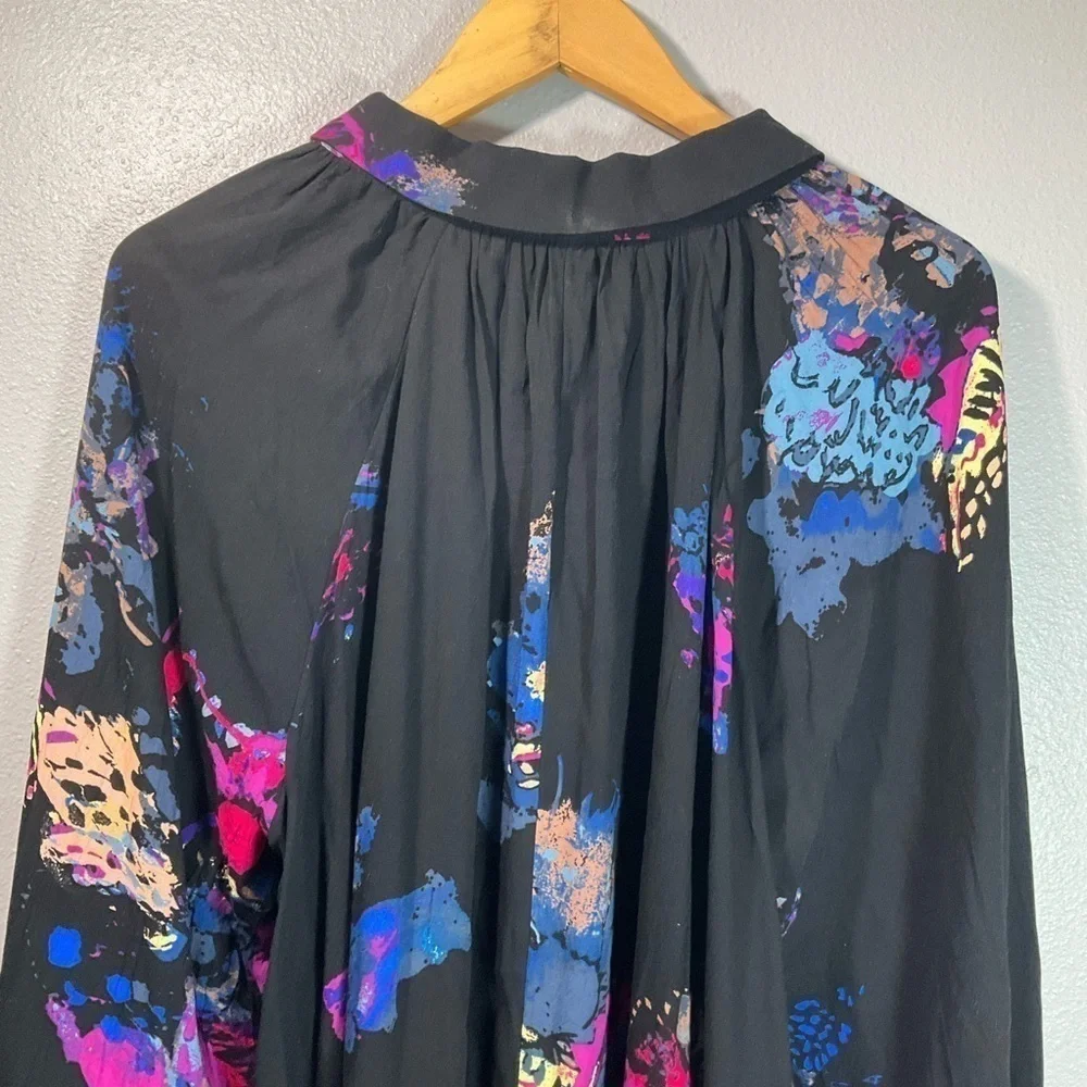 Free People Meadow Lark flowy floral high low hem Tunic size XS T71